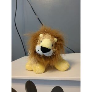Ganz Lion Gold Body & Brown Mane Plastic Pellets 8"  Pre-owned